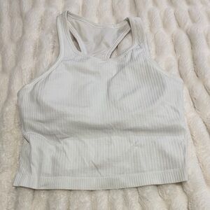 White Lululemon Ribbed Tank Top